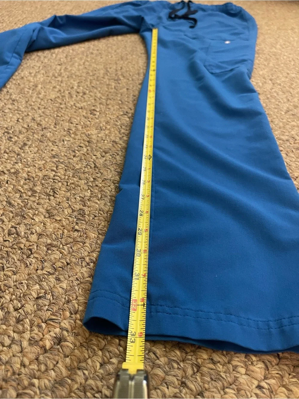 FIGS Men’s Cairo Cargo Scrub Pants Medium Tall Blue Straight Leg Medical